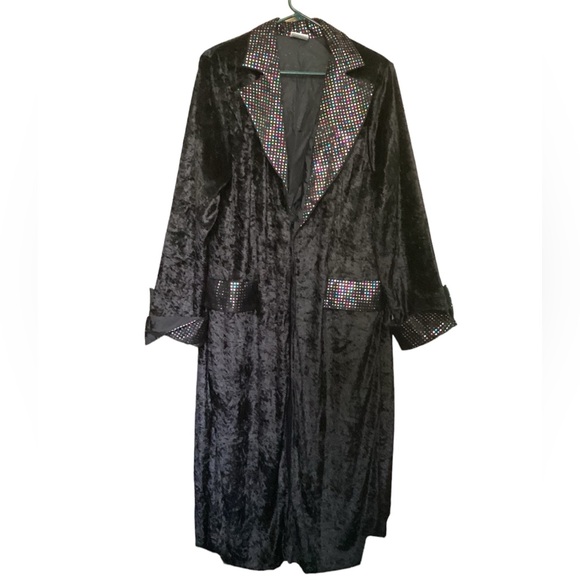 NWT! Glitter Velour Coat Unisex - Picture 1 of 13
